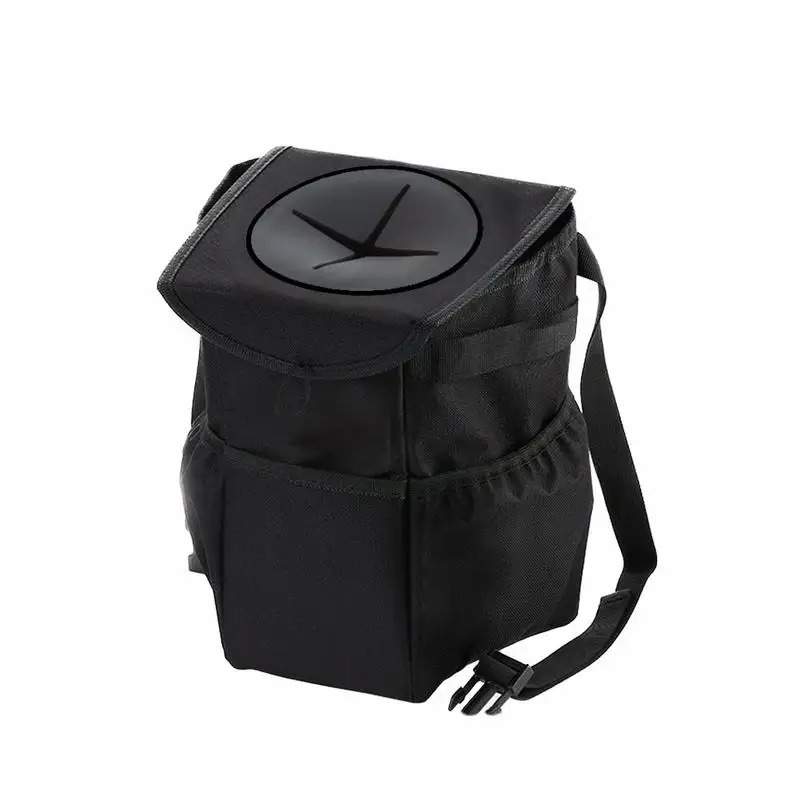 

Hanging Car Trash Bag Can Premium Waterproof Litter Garbage Bag Organizer Gallon Capacity Black Dustbin Storage Holder