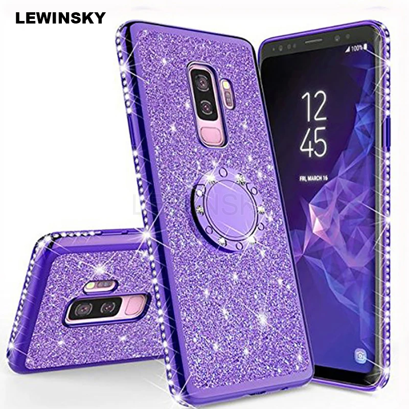 Soft TPU Phone Case For Samsung Galaxy S9 S8 A7 A6 A8 S10 Plus 2018 Note 9 8 A50 S7 Luxury Plating Bling Diamond Silicone Cover