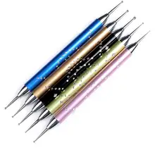 5 шт DIY металлическая ручка для ногтей Стразы набор инструментов для дизайна ногтей