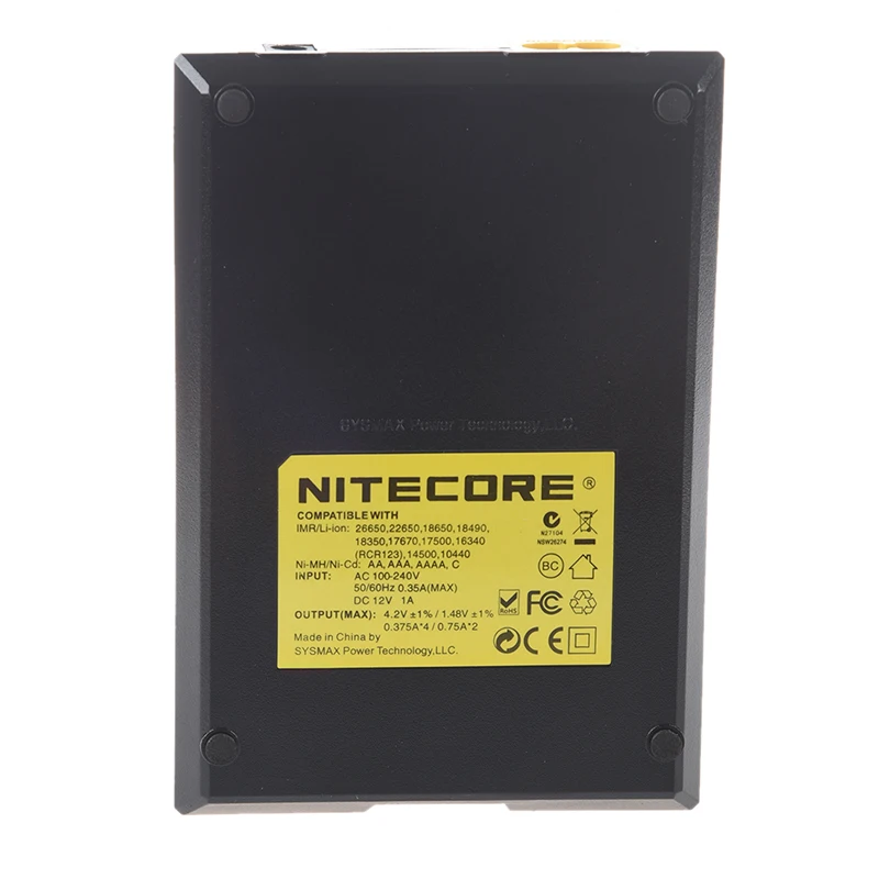 Nitecore i4 интеллектуальное зарядное устройство для Li ion/NiMH NiCD 18560 500 350 AA AAA C|Зарядные