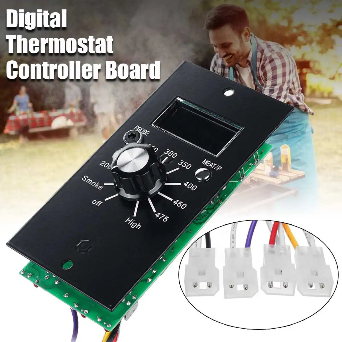 

Upgrade Replacement 120V Digital Temperature Controller Thermostat Board For Pit Boss Pellet Grills Kitchen Cooking Meat