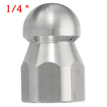 

1/4" 17mm Stainless Steel Washer Pressure Sewer Cleaning Machine Pipe Drain Hose Jetter Nozzle Pipe Quality Garden Tool