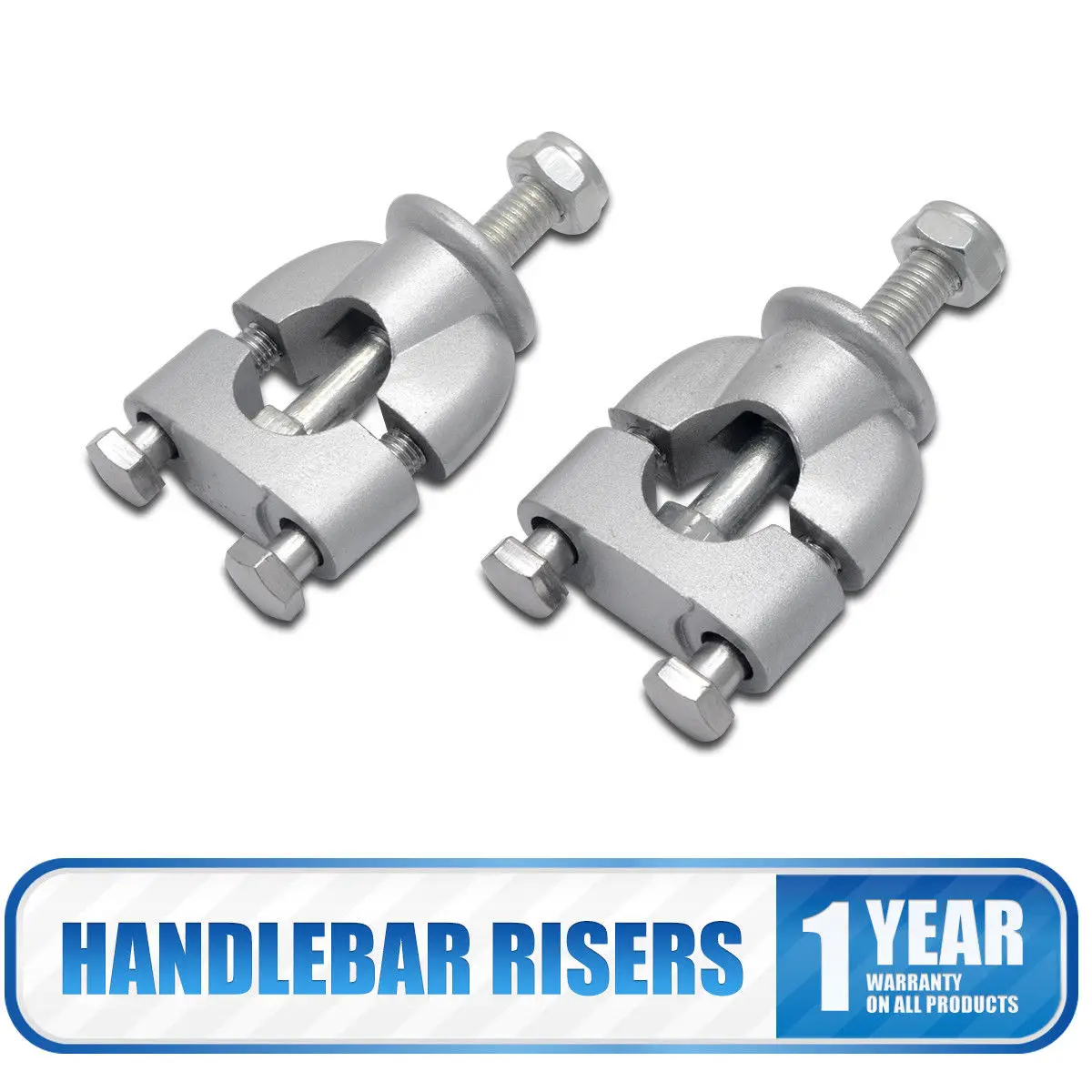 

Universal 7/8 Bars 22mm Raise Motorcycle Handlebar Bar Raisers Spacers Silver