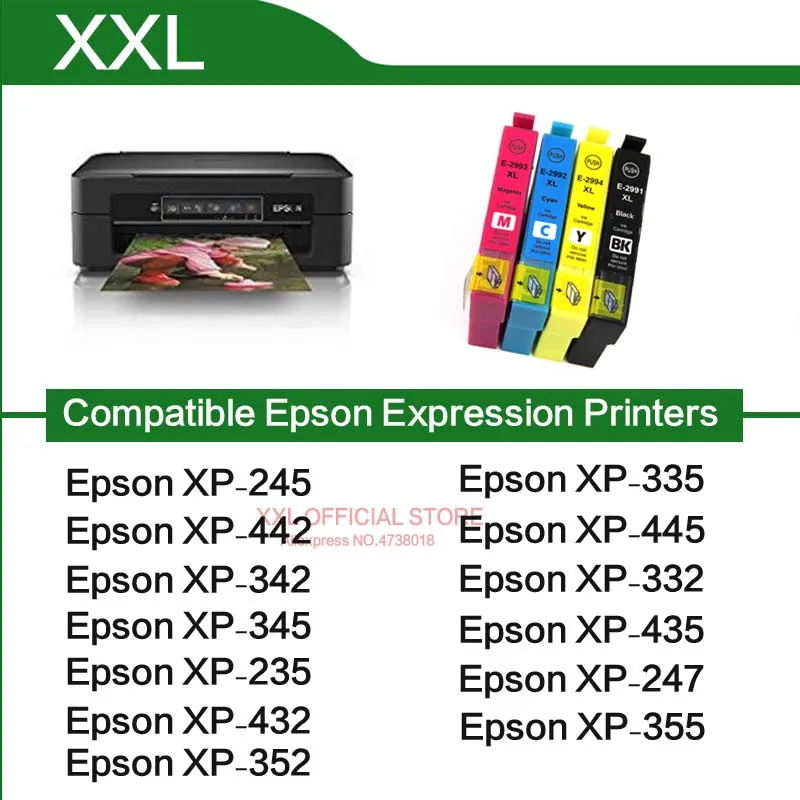 Для печатающей головки EPSON XP-342 XP-345 XP-445 XP-352 XP-355 XP-255 картридж с чернилами для принтера Европы Catridges 29XL T2991