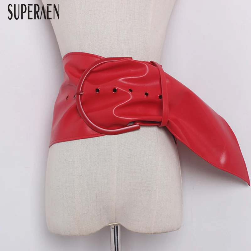 SuperAen Европа Модные женские туфли широкие кольца сплошной цвет корсет пояс для женщин Новинка 2019 г. весна женские