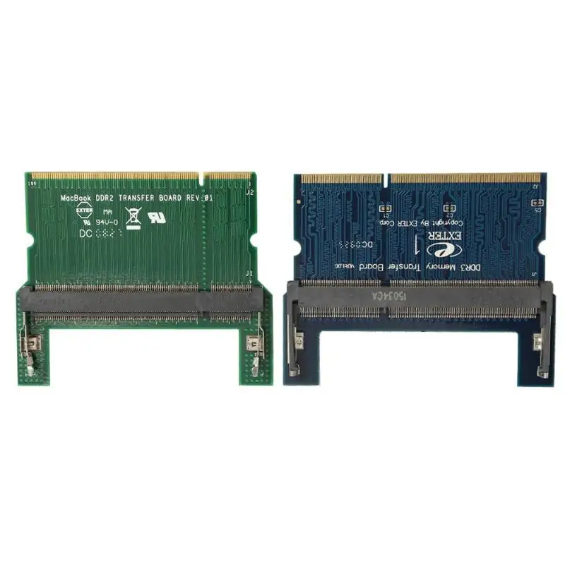 

DDR2/DDR3 Laptop SO DIMM to Desktop DIMM Adapter Memory RAM Adapter Card Double-sided Chip with Dual Channel for Laptop