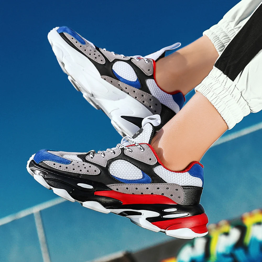 

2019 New Exclusive Mesh Men Casual Shoes Lace-up Shoes Lightweight Comfortable Breathable Walking Sneakers Tenis running shoes