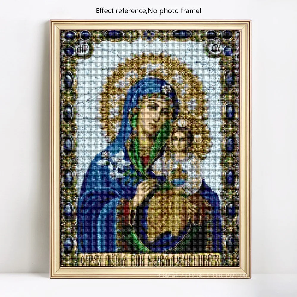 HUACAN 5d DIY Алмазная вышивка крестиком религия Иисус полная квадратная Алмазная мозаика Мадонна Фараон Стразы для украшения дома