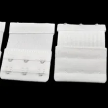 SODIAL(R) 3 шт. 2x3 крюк и глаз ленты стрейч расширение бюстгальтер удлинитель белый для леди