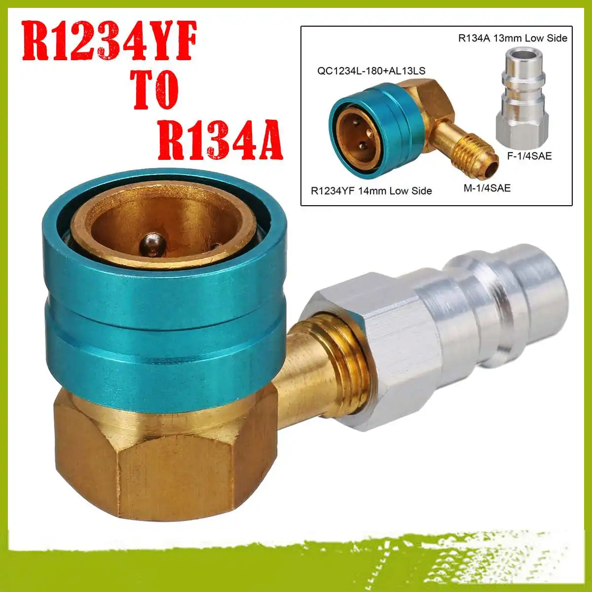R1234YF к R134a с низкой стороны быстрая муфта переходник Автомобильный фитинг для