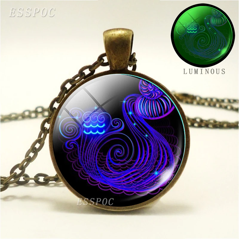 Ожерелье с подвеской в виде знака зодиака|luminous jewelry|birthday giftzodiac sign |