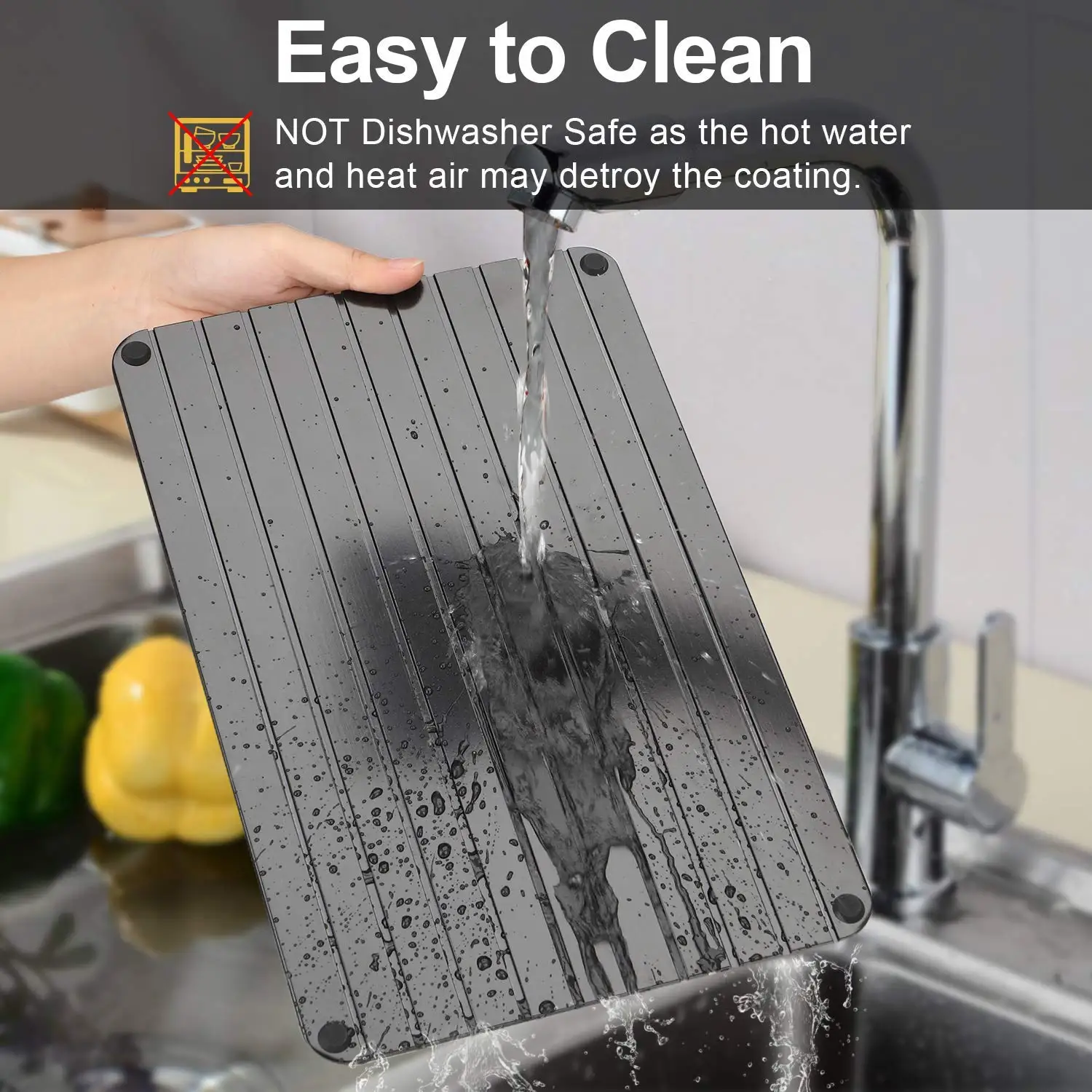 Rapid Thaw Defrosting Tray fast meat desfroting plate Quick defroster tray Miracle defrost board for frozen foods 100% natural