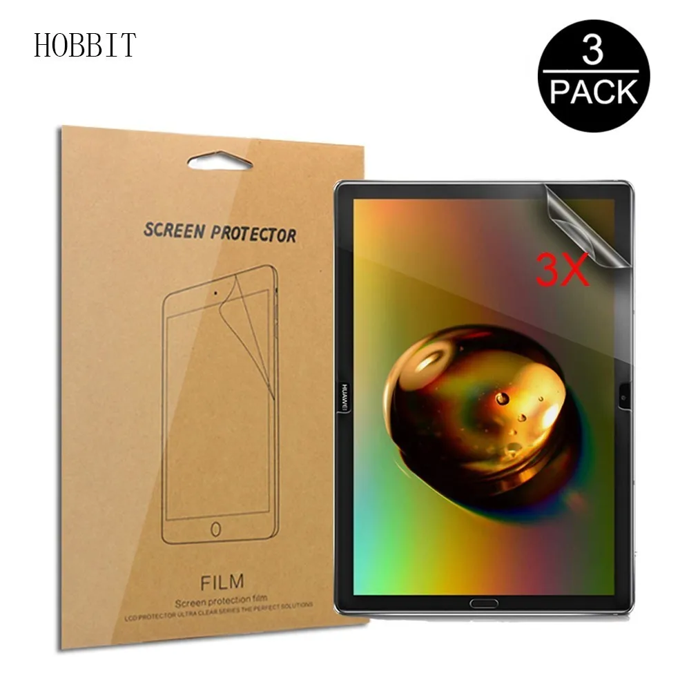 

3Pack Clear PET Screen Protector for Huawei MediaPad M5 lite 10.1inch Tablet LCD Scratch Proof Explosion-proof Screen Guard Film