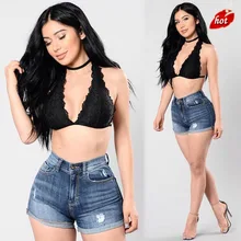Женские Горячие повседневные тонкие сексуальные джинсовые потертые шорты женские летние шорты новые модные ковбойские рваные с высокой талией тонкие джинсы O8R2
