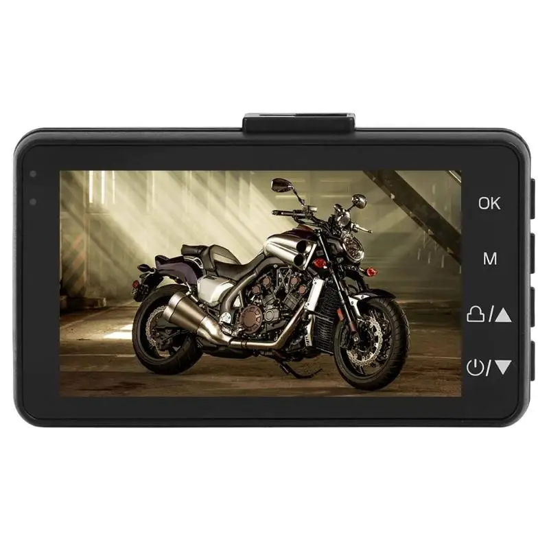M0518 мотоцикл DVR видеорегистратор 3 дюйма LCD фронтальная + камера заднего вида