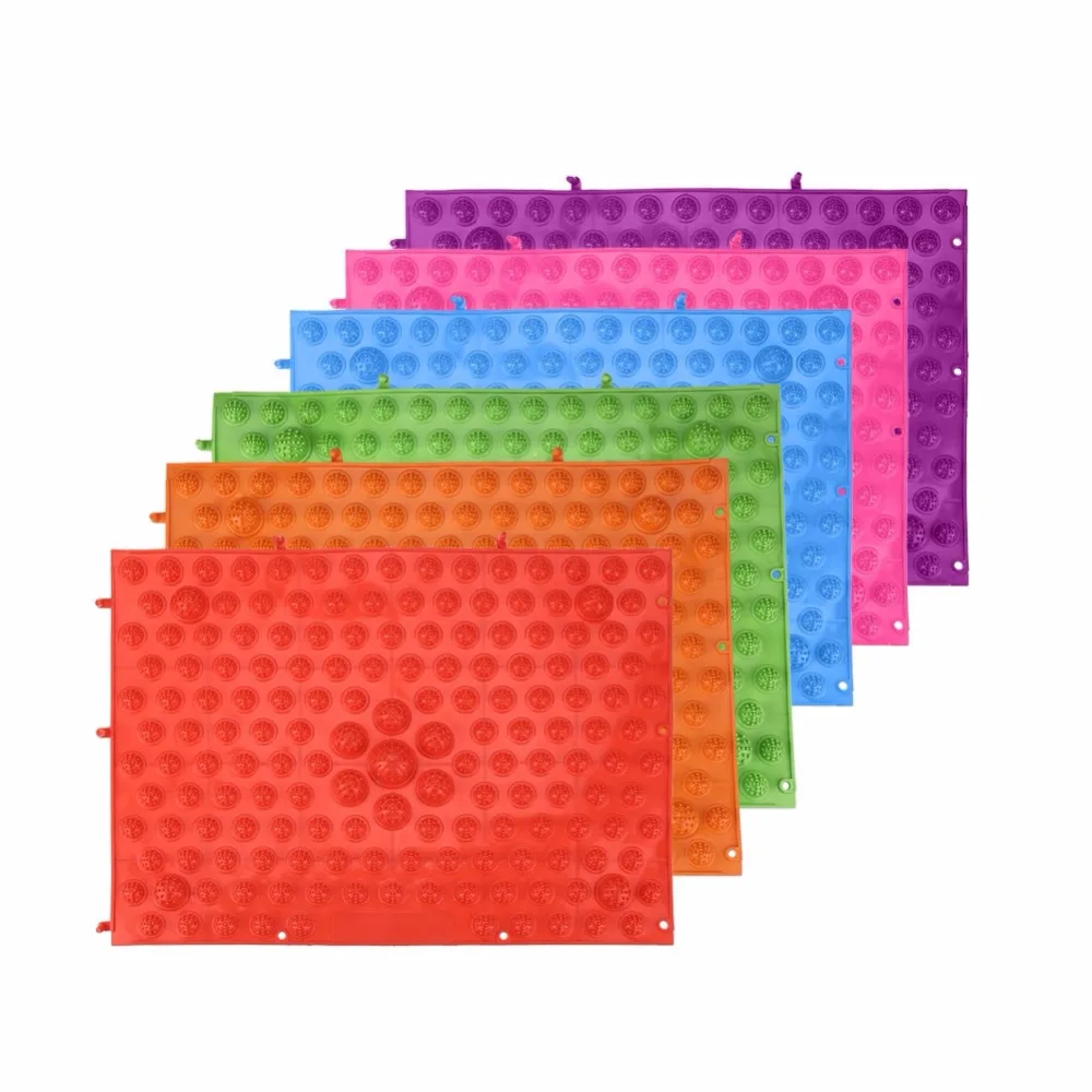 

Colorful TPE Foot Toe Massage Mat Blood Circulation Tension Release Pad For Home Party Game Foot Care Cushion Reflexology Tools