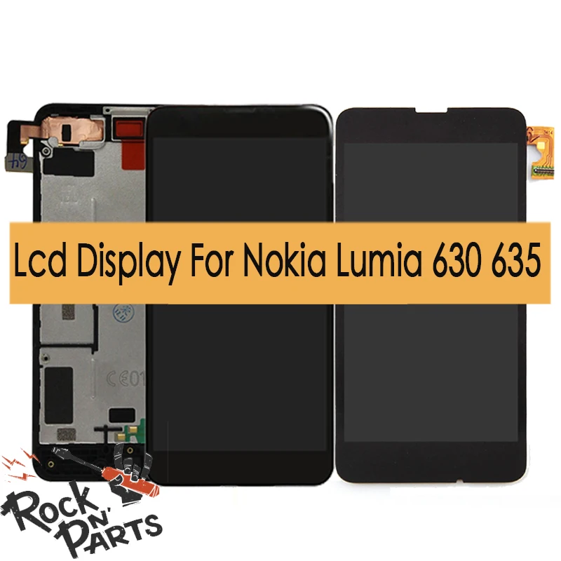 ЖК дисплей в сборе с сенсорным экраном и передняя панель для Nokia Lumia 630 635 RM 977 978 4 5