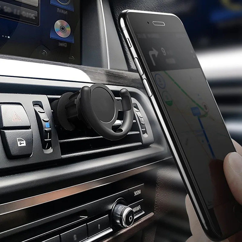 

Mounts Holder Pop Socket Black Phone Holder In The Car Mobile Support Air Outlet 360 Degrees Rotation Telefoonhouder Auto