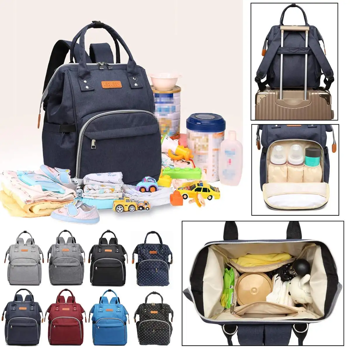 

AEQUEEN Feminina Large Capacity Baby Bag Female Travel Backpack Designer Nursing Bag for Baby Mom Backpack Women Carry Care Bags