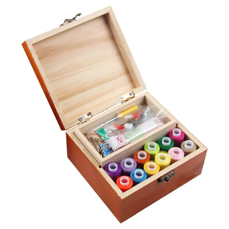 

20 Color Sewing Treasure Box Sewing Storage Box Solid Wood Storage Box Sewing Enthusiast Complete Accessories Quality Gift
