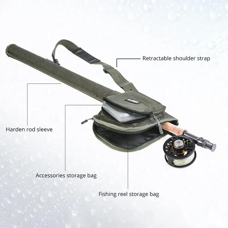 Fishing Bag Canvas Fly Accessory Load Rod Bait Fish Wheel Line Set Outdoor | Спорт и развлечения