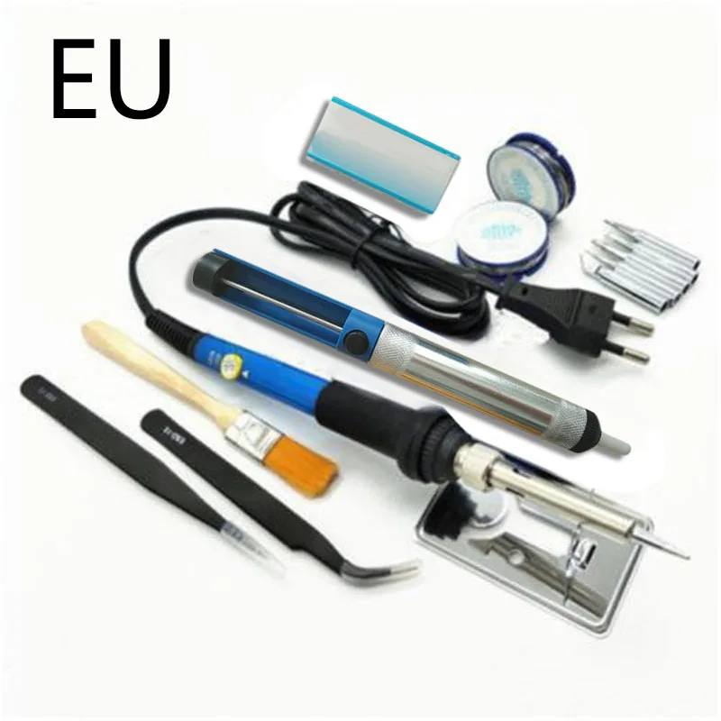 

14pcs 60W 110/220V Electric Soldering Iron Welding Tool Set Solder Wire Tweezers