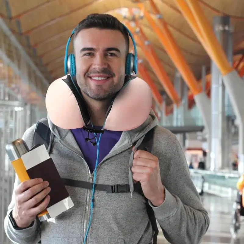 

U Shape Memory Foam Neck Pillow Travel Pillow Slow Rebound Sleep Cervical Neck Cushion Head Rest Airplane Travel Accessories