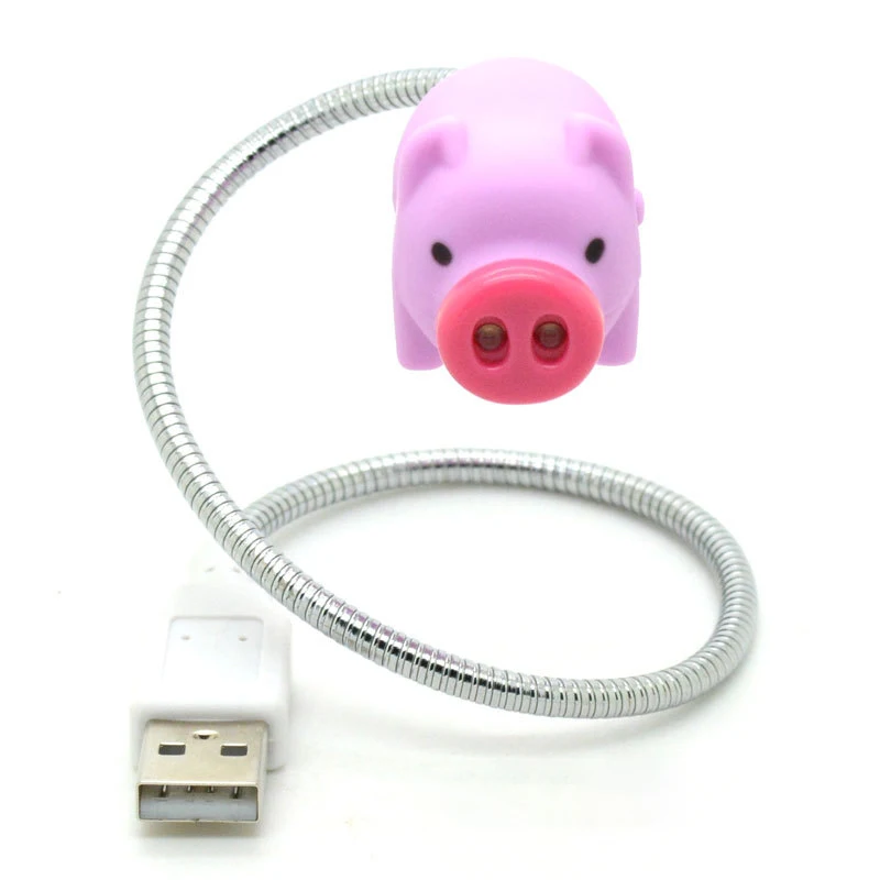 Konesky светодиодный мини Милая Розовая свинка гибкая USB лампа портативный супер