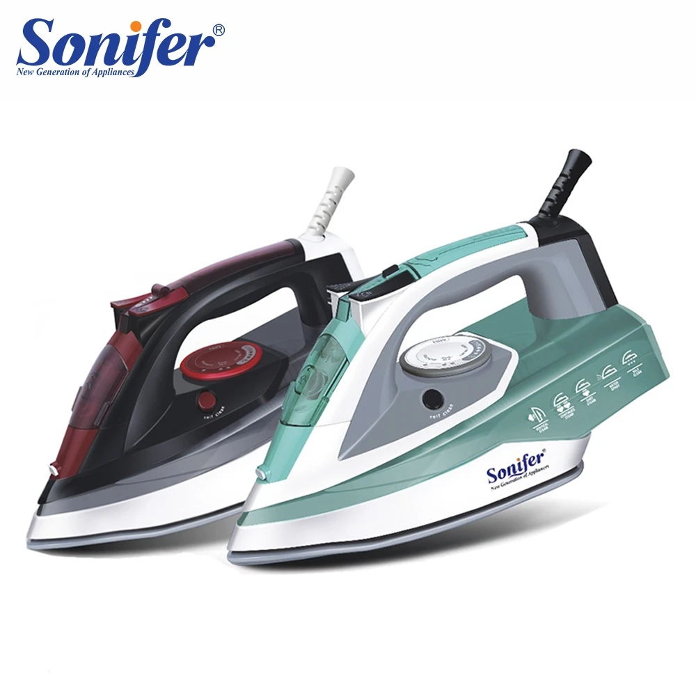 

2200W Colorful Portable Electric Steam Iron For Clothes high quality Three Gears Ceramic soleplate 220V Sonifer