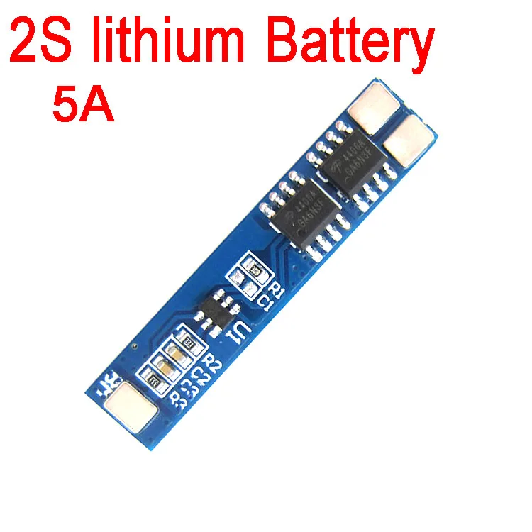 2S 5A BMS зарядное устройство Щит защиты печатной платы для 2 ячеек 3 7 В 18650 литий