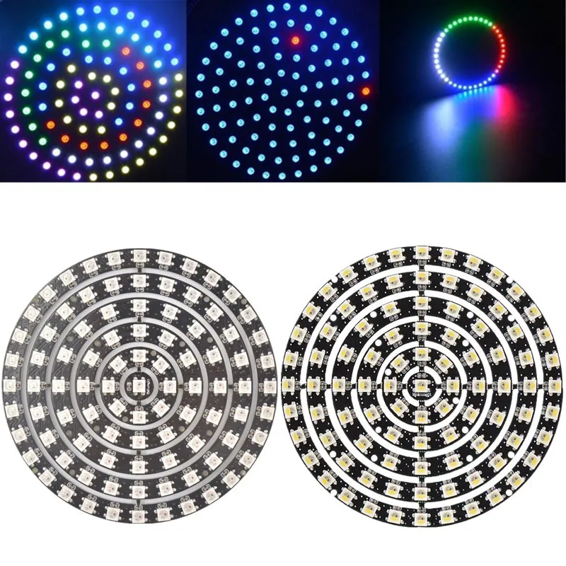 CLAITE 110 мм WS2812B 5050 SMD RGB RGBW RGBWW 93 светодиода кольцевая световая плата DC5V