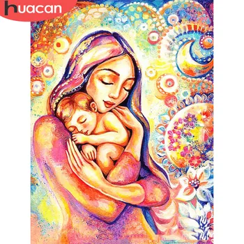 

HUACAN 5D DIY Diamond Painting Portrait Mom And Baby Full Square Rhinestone Picture Embroidery Sale Diamond Mosaic Home Decor