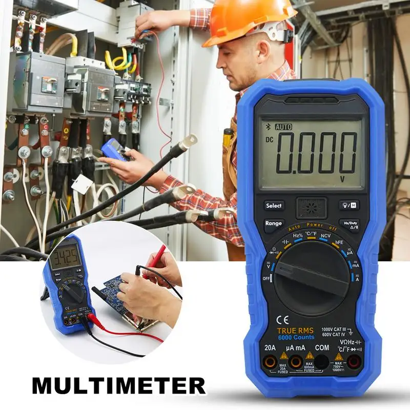 

Bluetooth Multimeter MO18B Fully Automatic High-Precision True RMS Auto Repair Intelligent Anti-Burning Electrician Digital Disp