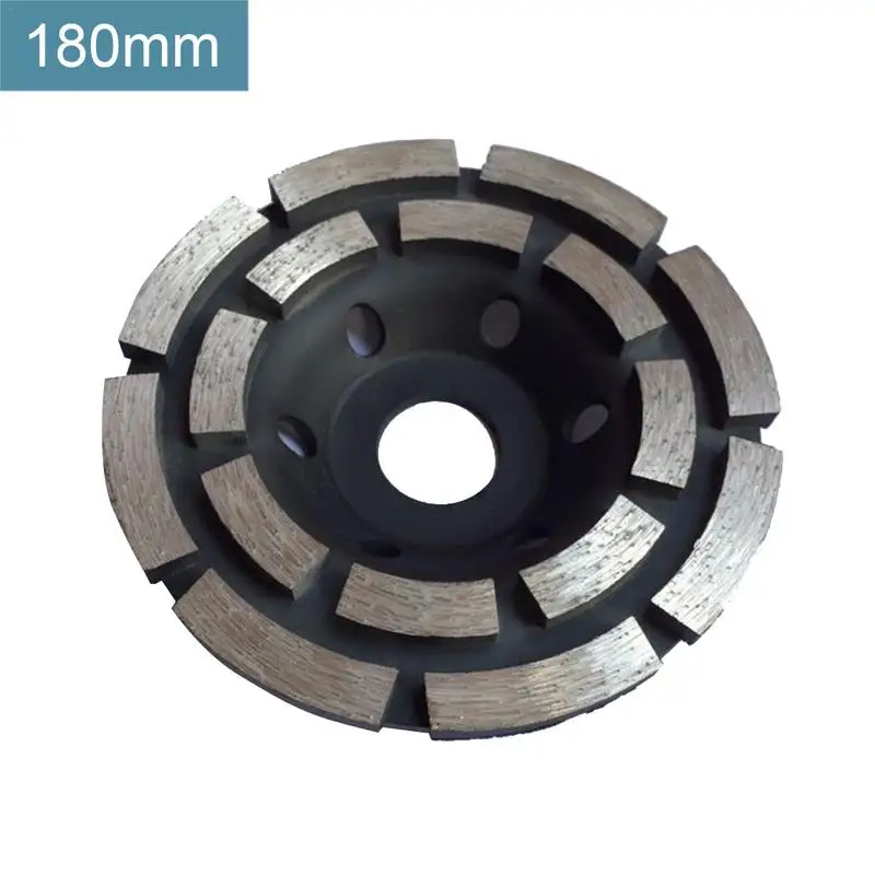Double Row Diamond Grinding Cup Diamond Segment Wheel Disc 115mm/125mm/180mm For Concrete Deburring, Rough Surface Grinding