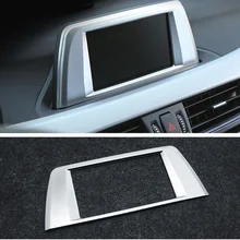 Car Center Central Navigation Panel Frame Cover Trim Sticker For BMW X1 F48 2016 2017 2018 2019 X2 F47 2018 Accessories styling