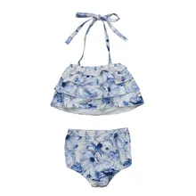 Эксклюзивные купальники для девочек Детский костюм для плавания бикинидля девочек танкини купальник костюм