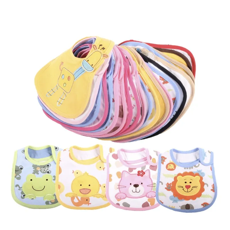 

1PCS Baby Bibs Cotton Cute Cartoon Pattern Toddler Baby Bibs Waterproof Saliva Towel Fit 0-3 Years