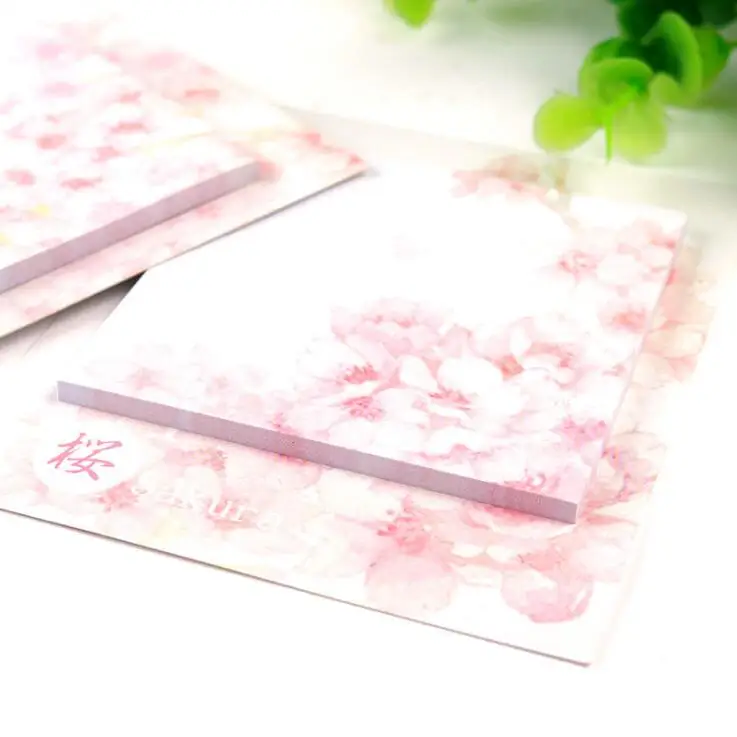 

4pcs w32 Sakura w28 Flowers mm2 Notecard Sticky Notes Notepaper Creative School For Children Bookmark