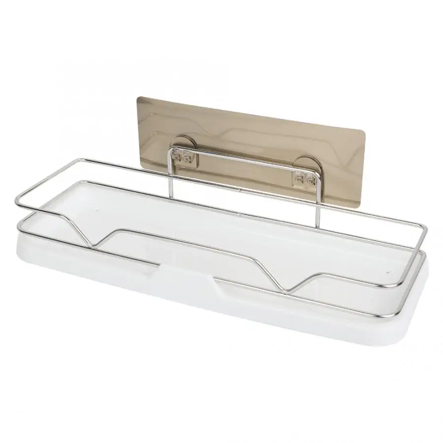 

Wall-mounted Storage Rack Bathroom Storage Holder Organizer Kitchen Draining Rack Bathroom Single Tier Shelves shower shelf