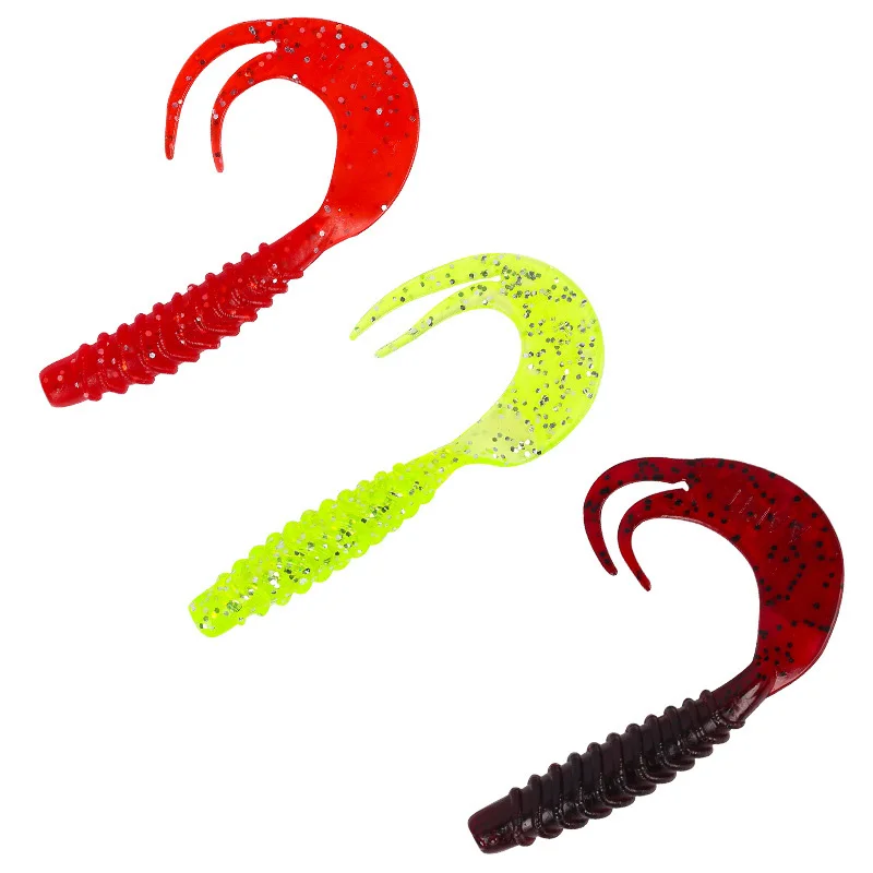 TSURINOYA 75mm 3.2g Artificial Bait Tail Soft Bait Silicone Fishing Bait Sea Bass Carp Fishing