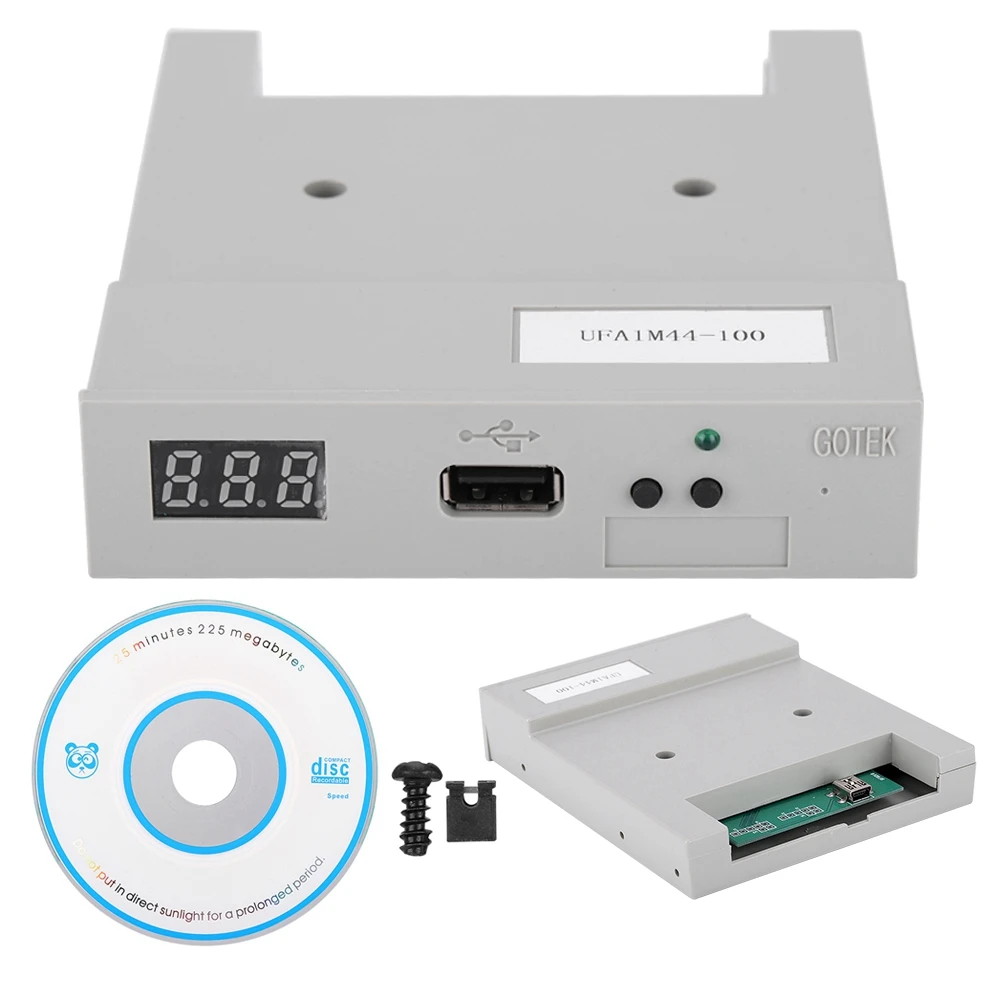 UFA1M44-100 USB usb-эмулятор флоппи-дисковода для управления промышленным оборудованием с гибким диском ABS серый