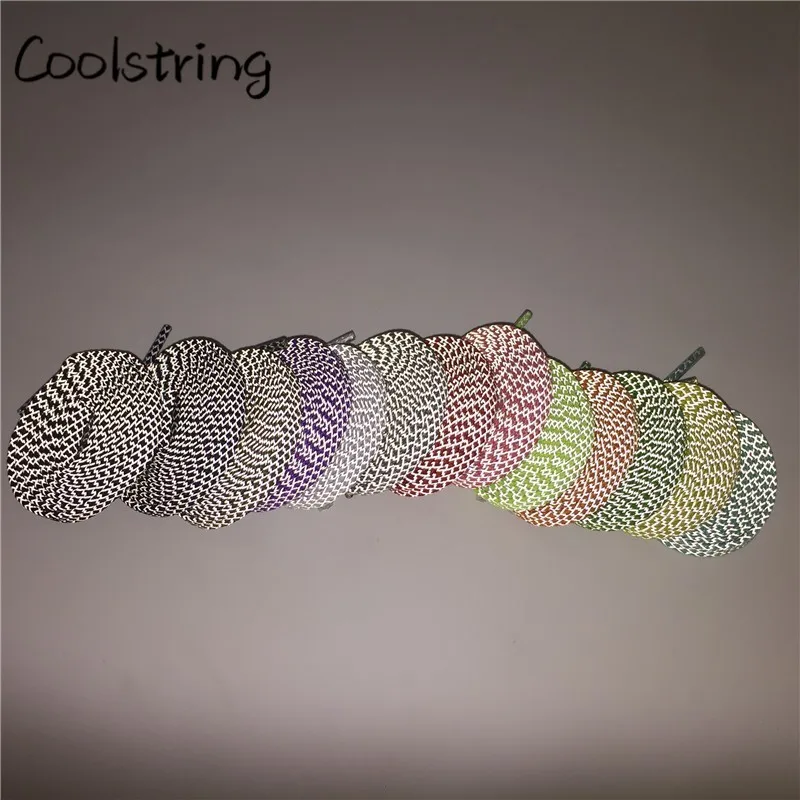 Offical Coolstring Flat 3M Reflective Night Running Shoelaces Runner Sneakers Hollow Safety Laces For Basketball Shoes 350 Boots