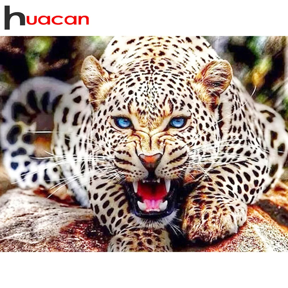 

Huacan DIY Diamond Painting Full Display Tiger Diamond Embroidery Full Square Mosaic Picture Of Rhinestones Home Decor Gift