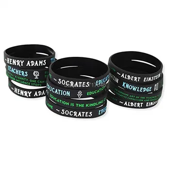 

300pcs Teacher Appreciation Henry Adams Albert Einstein Socrates wristband silicone bracelets free shipping by FEDEX A