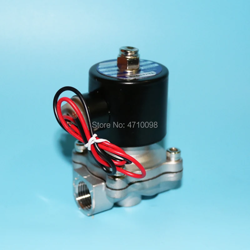 Электрический электромагнитный клапан ", 1 1/4", AC110V, AC220V, DC12V/24 V Нержавеющая сталь 304 N/C пневматический клапан для воды, воздуха на дизельном топливе, керосине внутренний газа
