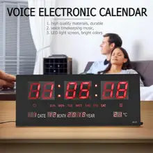 1 шт. USB цифровые часы-будильник с подсветкой Повтор немой голосовой Календарь настольные электронные настольные часы ЕС вилка USB цифровой будильник