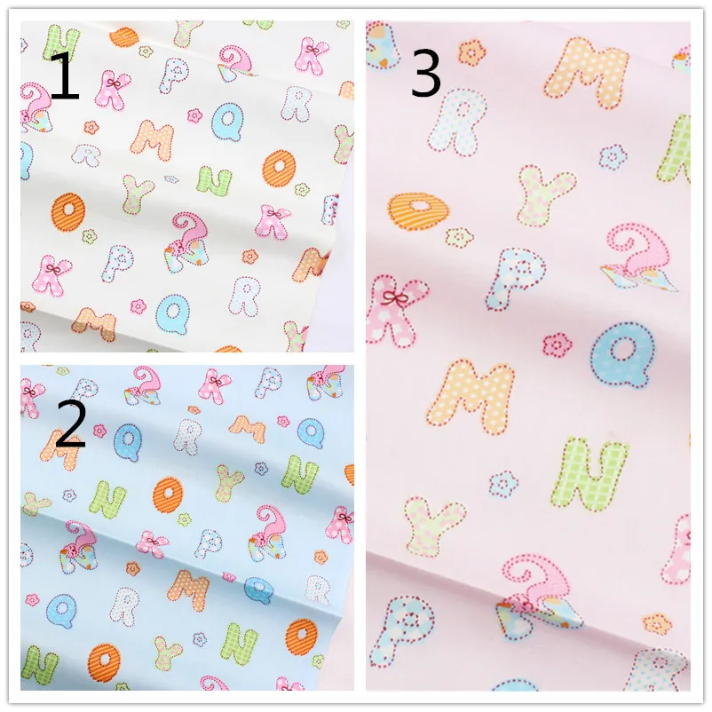 

16229124 , English alphabet white cotton fabric, width 1.6 meters, DIY handmade crib bedding sets, pillows, tablecloths