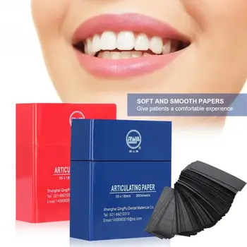 

300 Sheets/Box Soft Dental Anticulating Papers Teeth Care Strip Dental Orthodontic Strip teeth whitening