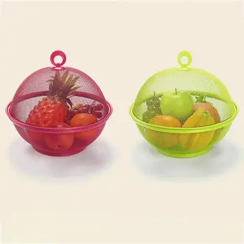 

Kitchen Storage Basket with Cover Dining Table Decoration Storage Box Fruit Plate Washing Drain Basket