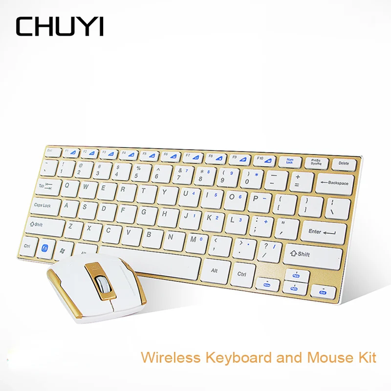 

CHUYI 2.4G Wireless Keyboard And Mouse Combo Utral-thin Mini Computer Keypad And Mice For PC Notebook Gamer Desktop Laptop